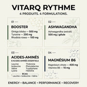 VITARQ Rythme – Magnésium B6 pour la soirée et la réduction de la fatigue — VITARQ, vue 3
