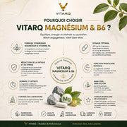 VITARQ Magnésium B6 – magnésium citrate et vitamine B6, réduction de la fatigue — VITARQ, vue 5