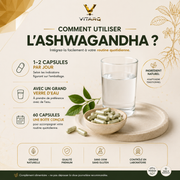 How to use Ashwagandha – 1 to 2 capsules daily with water – VITARQ Morocco — VITARQ, vue 5