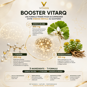 VITARQ Booster formula with Ginkgo Biloba, L-Tyrosine and Rhodiola Rosea — VITARQ, vue 4